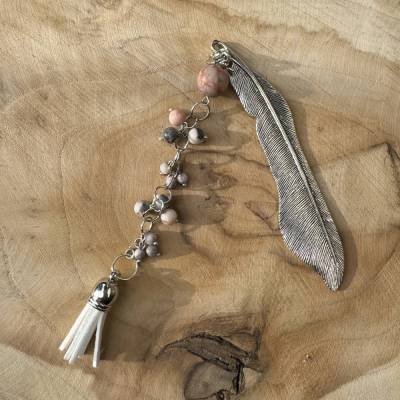 Handgefertigtes Lesezeichen mit Edelsteinen, UNIKAT