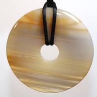 Achat (Donut) | Halskette mit Band --- Stein-Größe: 40 mm Bild 4