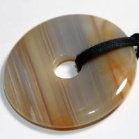 Achat (Donut) | Halskette mit Band --- Stein-Größe: 40 mm Bild 5