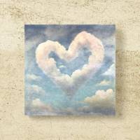 WOLKENHERZ Romantisches Wandbild auf Holz Leinwand Fineartpint Geschenk Landhausstil VintageStyle ShabbyChic kaufen Bild 6