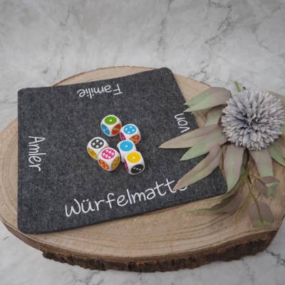 personalisierte Würfelunterlage / Würfelmatte