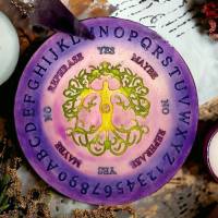 Pendelbrett mit Lebensbaum Silikonform, mystisches Pendel Orakel Gießform, Spirituelle Wahrsagung Spiralgöttin DIY Bild 4