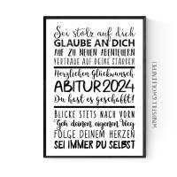 Geschenk zum Abitur  AbiGeschenk | Abiturient Poster Geschenk | Poster Abi 2024 | Geschenkidee Abiturient |Junge Mädchen Bild 1