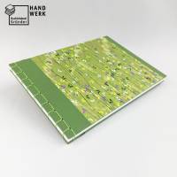 Japanbindung, grün, Chiyogami Papier Schmetterlinge, 18 x 25 cm, handgefertigt, Notizbuch Bild 1