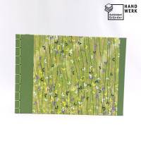 Japanbindung, grün, Chiyogami Papier Schmetterlinge, 18 x 25 cm, handgefertigt, Notizbuch Bild 6