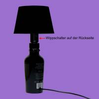 Upcycling Flaschenlampe | Lampe aus Gin Flasche | moderne Dekoflasche für Hausbar und Party | Flaschenlicht Bild 2