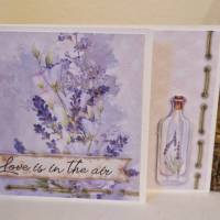 Valentinskarte / Romantische Grußkarten / Valentinstag Blumenkarte / Liebesgrüße mit floraler Note / Blumenstrauß Bild 1