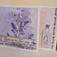 Valentinskarte / Romantische Grußkarten / Valentinstag Blumenkarte / Liebesgrüße mit floraler Note / Blumenstrauß Bild 3