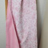 Decke aus Musselin für Baby Kinderdecke Musselin und Waffelpique  Kinderwagen Decke für Sommer rosa Taufgeschenk Bild 3