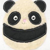Panda Pandas Applikation Patch zum Annähen Aufbügeln für Schultüte & co. Bild 2