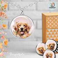 Cabochon Vorlagen Bilder Bogen - Golden Retriever Hunde - 10 mm, 12 mm, 14 mm und 25 mm rund Bild 6