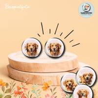 Cabochon Vorlagen Bilder Bogen - Golden Retriever Hunde - 10 mm, 12 mm, 14 mm und 25 mm rund Bild 8