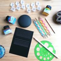 DotArt Mandala DIY Kit Basic inkl. 3 auswählbarer Farben zu je 20ml Bild 2