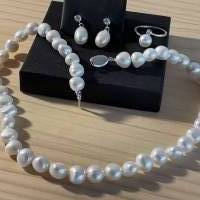 Echte Süßwasser Perlenkette,Perlencollier Halskette mit Perlen,klassische Perlenkette,Echte Perlenkette,Perlenschmuck, Bild 2