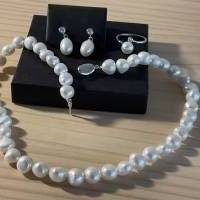 Echte Süßwasser Perlenkette,Perlencollier Halskette mit Perlen,klassische Perlenkette,Echte Perlenkette,Perlenschmuck, Bild 5