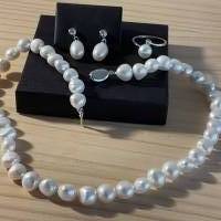 Echte Süßwasser Perlenkette,Perlencollier Halskette mit Perlen,klassische Perlenkette,Echte Perlenkette,Perlenschmuck, Bild 8
