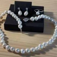 Echte Süßwasser Perlenkette,Perlencollier Halskette mit Perlen,klassische Perlenkette,Echte Perlenkette,Perlenschmuck, Bild 9