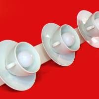 Moderne Tassenlampe | Deckenleuchte aus 3Tassen | Lampe aus Porzellan Geschirr für Küche, Esszimmer und Landhaus Bild 3