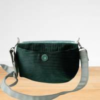 kleine Taschen zum Umhängen/  Stofftasche // mini Tasche // cord Tasche // clutch Tasche // grüne Tasch // Handtasche Bild 5