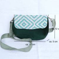 kleine Taschen zum Umhängen/  Stofftasche // mini Tasche // cord Tasche // clutch Tasche // grüne Tasch // Handtasche Bild 7
