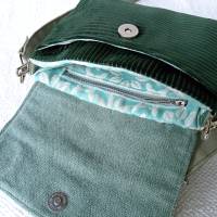 kleine Taschen zum Umhängen/  Stofftasche // mini Tasche // cord Tasche // clutch Tasche // grüne Tasch // Handtasche Bild 9