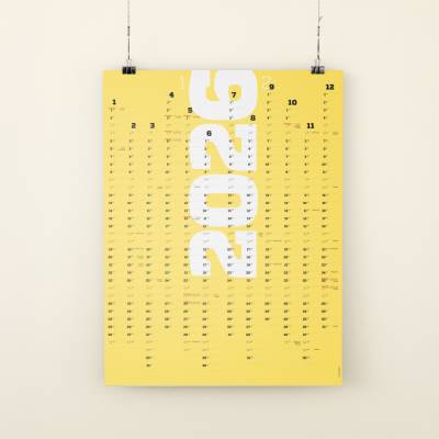 Wandkalender 2026/2027 A1 extra groß – 24 Monate, perforiert, Design-Planer