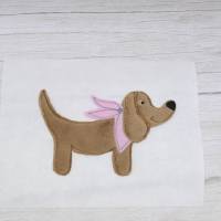 Dackel Wienerdog Applikation Patch zum Annähen Aufbügeln für Schultüte & co. Bild 3