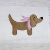 Dackel Wienerdog Applikation Patch zum Annähen Aufbügeln für Schultüte & co. Bild 5