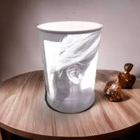 Personalisierte Runde Foto-Lampe aus PLA Kunststoff | Individuelle LED-Tischlampe für Zuhause Bild 5