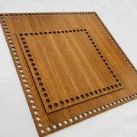 Korbböden aus Holz, Holzzuschnitte, Holzboden zum Umhäkeln in verschiedenen Farben und Größen Bild 5