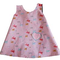 Wendekleid -Schürzenkleid Kleid Kinderkleid Sommerkleid Tunika Baumwolle Katzen Sterne Bild 1