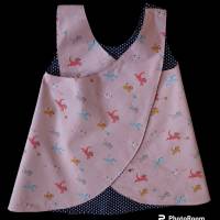 Wendekleid -Schürzenkleid Kleid Kinderkleid Sommerkleid Tunika Baumwolle Katzen Sterne Bild 2