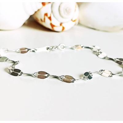 925er Silber Armband 3,7 mm breit, minimalistisches Silberarmband - 50% recyceltes Silber - Boho Schmuck