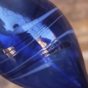 filigrane Vase Kelch Blau Glas mundgeblasen Lauscha 60er Jahre Vintage DDR GDR Bild 6