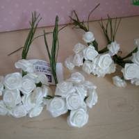 46 Rosenblüten Diorrosen in weiß ca.13 mm Rosen für die Tischdeko oder Geschenke Bild 2