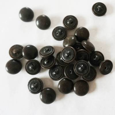 RETRO KNÖPFE der 1920er-1940er Jahre dunkelbraun halbrund 20mm, Westen- Jacken- und Mantelknöpfe, 10 Stück