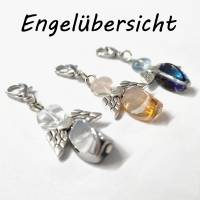 Metall Schlüsselanhänger mit Name und Einhorn Motiv | abnehmbarer Schutzengel in 3 Farben zur Auswahl Bild 5