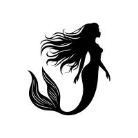 Bügelbild Meerjungfrau in Wunschfarben zum aufbügeln- mit oder ohnen Namen - Personalisierbares Bügelbild Bild 2
