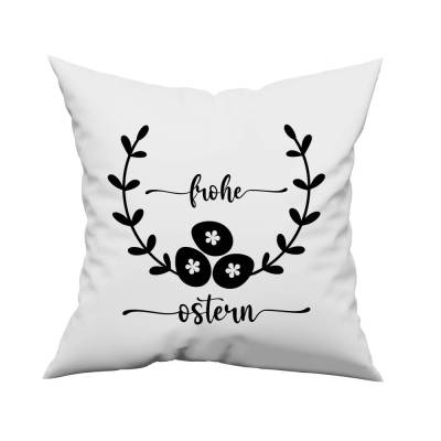 Bügelbild Frohe Ostern - Frühling / Bügelbilder Hase Ostermotiv/ Blumenranke