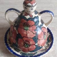 Vintage - Bunzlauer Keramik Boleslawiec  Käseglocke Landhaus Shabby Chic Bild 1