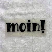 Bügelbild - Spruch / Logo - Moin ! - viele mögliche Farben Bild 1