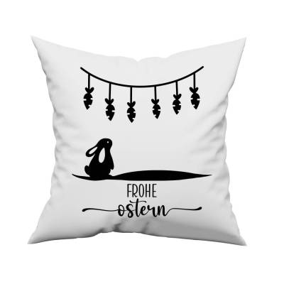 Bügelbild Frohe Ostern - mit Häschen / Osterhase / Bügelbilder Hase Ostermotiv/ Möhren - Osterei-