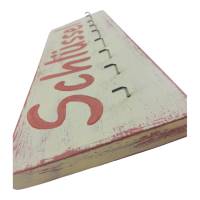 Schlüsselbrett Holz | Shabby Chick | vanille-antik rot | 35x12cm Bild 2