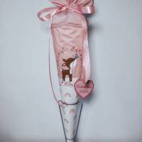 Schultüte Zuckertüte mit Reh im Blütenkranz, personalisierbar, kurzfristig lieferbar! Bild 2
