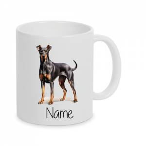 Dobermann -Personalisierte Tasse Hunderasse -  Individuell gestaltbar mit Namen oder Wunschtext -6 Varianten Bild 3