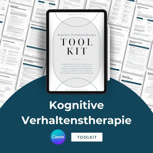 Kognitive Verhaltenstherapie Canva Toolkit für Coaches, 50+ Übungsblätter beliebig und individuell anpassbar, Werkzeugki