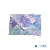 20 kleine Briefumschläge Abstrakt lila blau, handgemacht, für Gutscheine / Visitenkarten Bild 1