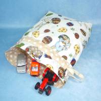Krimskramsbeutel (M) mit bunten Osterhasen | Spielzeugbeutel für Kinder | Geschenkbeutel für Ostern Bild 6