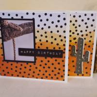 Geburtstagskarte / Leopard / Kaktus / Tiermotiv Geburtstagskarte / Leopard Design Geburtstagskarte Bild 1
