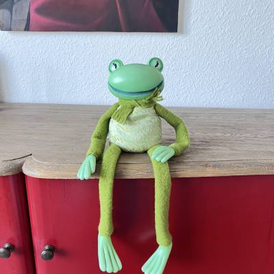 Froschhandpuppe für märchenhaftes Puppenspiel, Frosch, Frosch Figur, Handpuppe, Puppentheater, Marionette, Stockpuppe